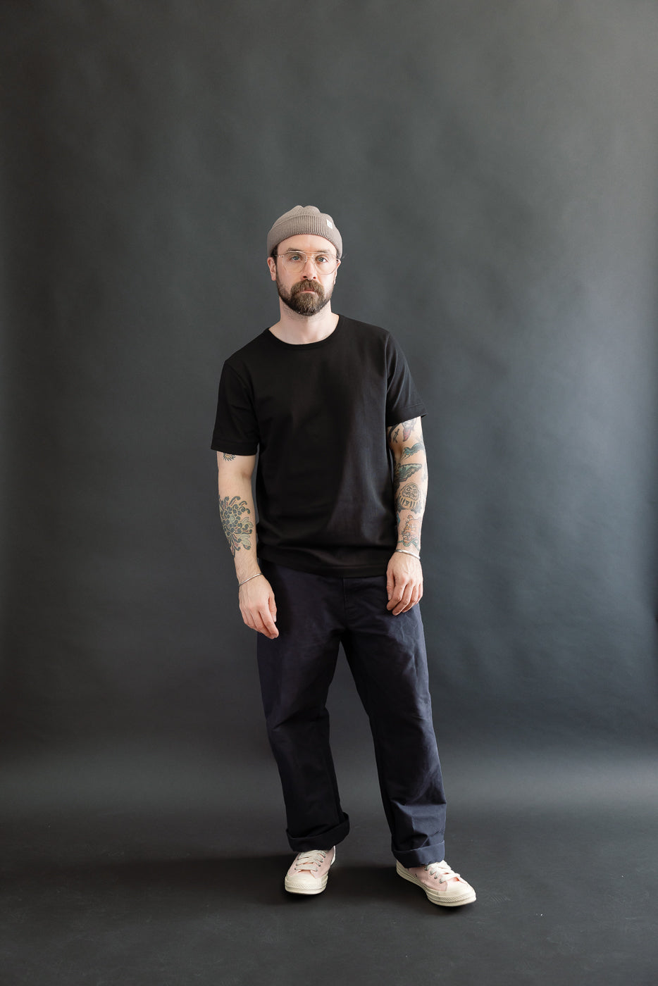 215.99 - 7.2oz Loopwheeled T-Shirt Classic Fit - Deep Black