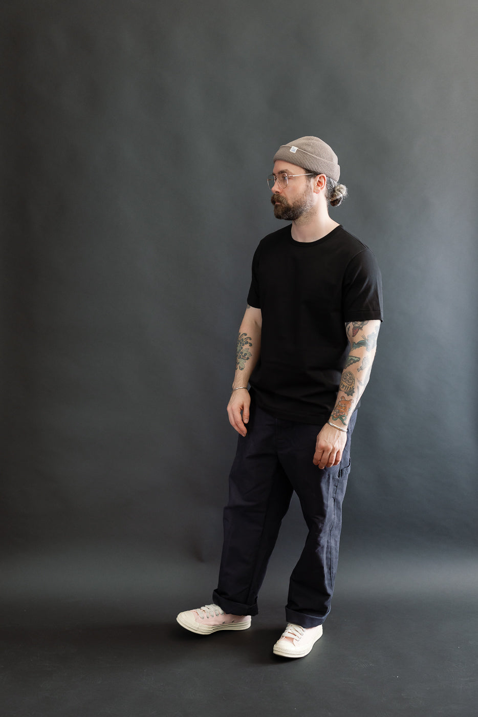 215.99 - 7.2oz Loopwheeled T-Shirt Classic Fit - Deep Black