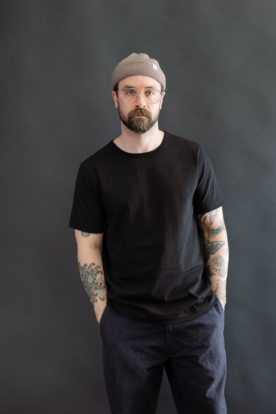 215.99 - 7.2oz Loopwheeled T-Shirt Classic Fit - Deep Black