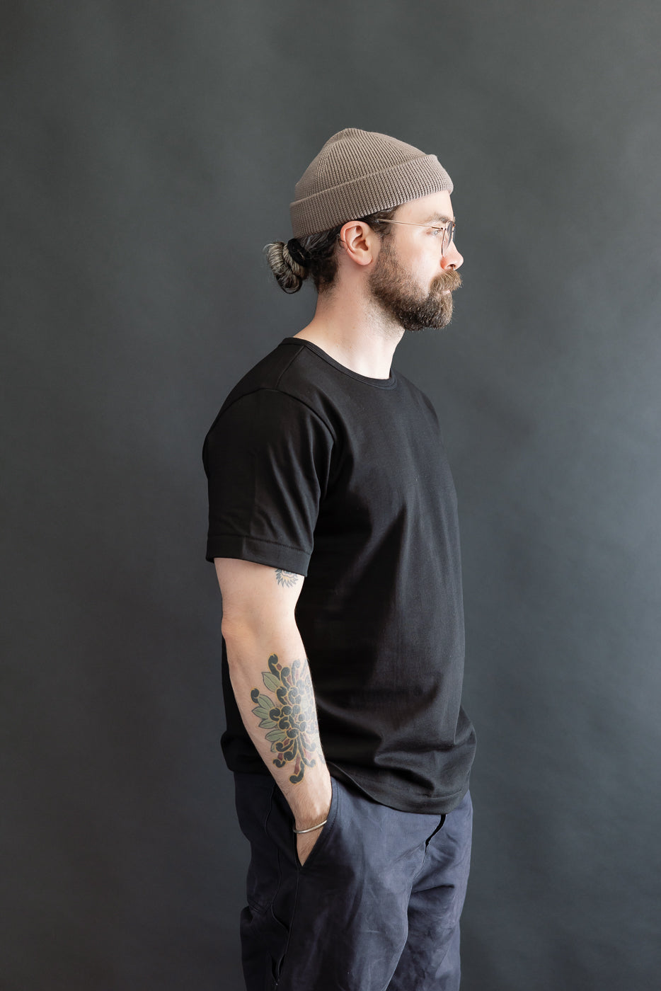 215.99 - 7.2oz Loopwheeled T-Shirt Classic Fit - Deep Black