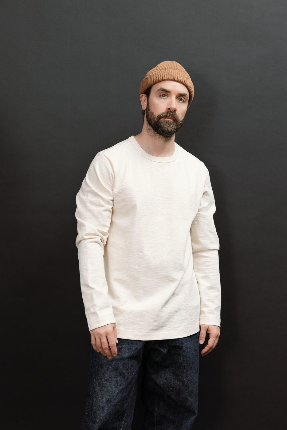 Front view, full body of a male model, 5'9