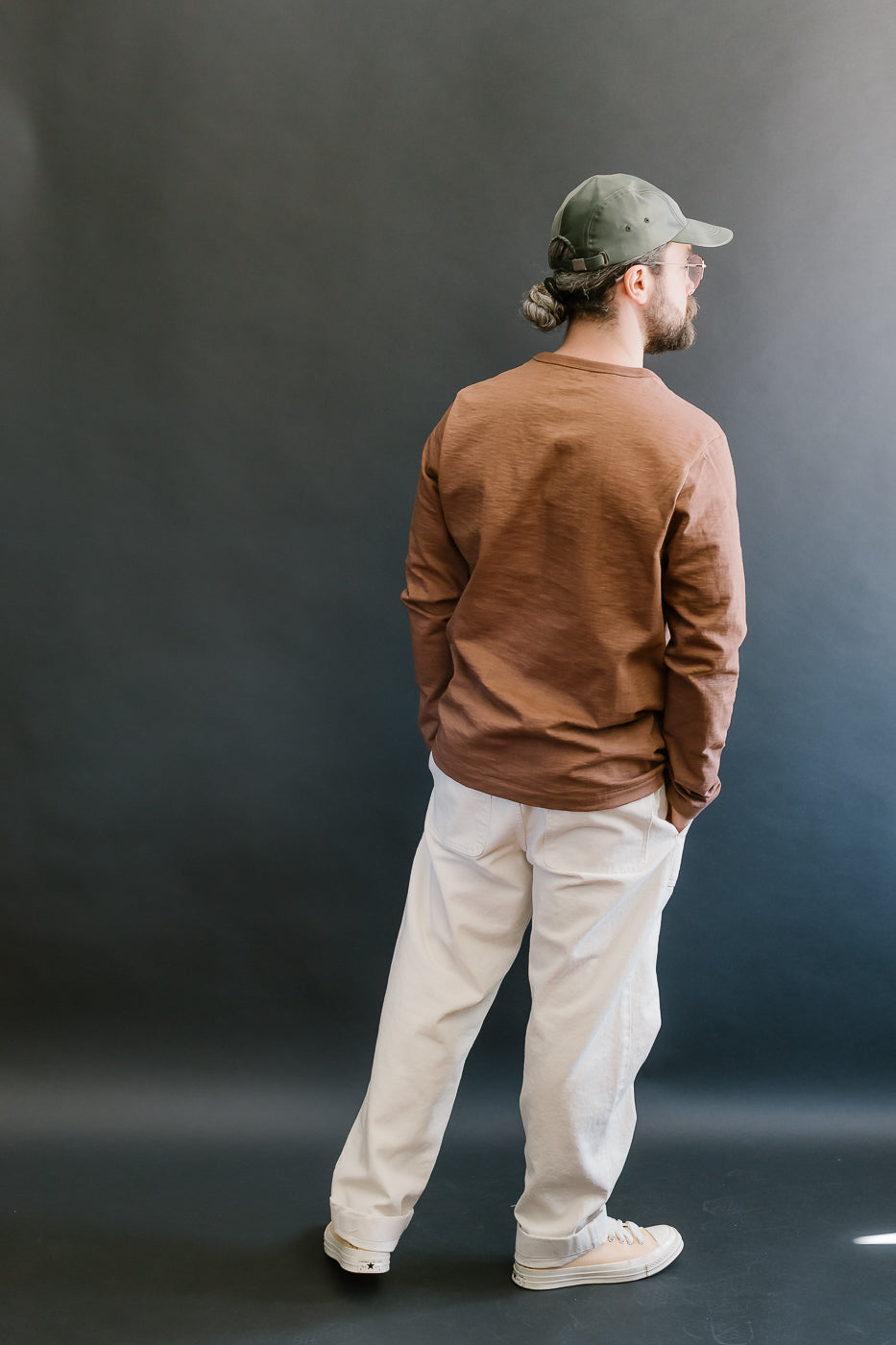 2S18.12 - 10.7oz Loopwheeled Heavy LS T-Shirt Relaxed Fit - Nut