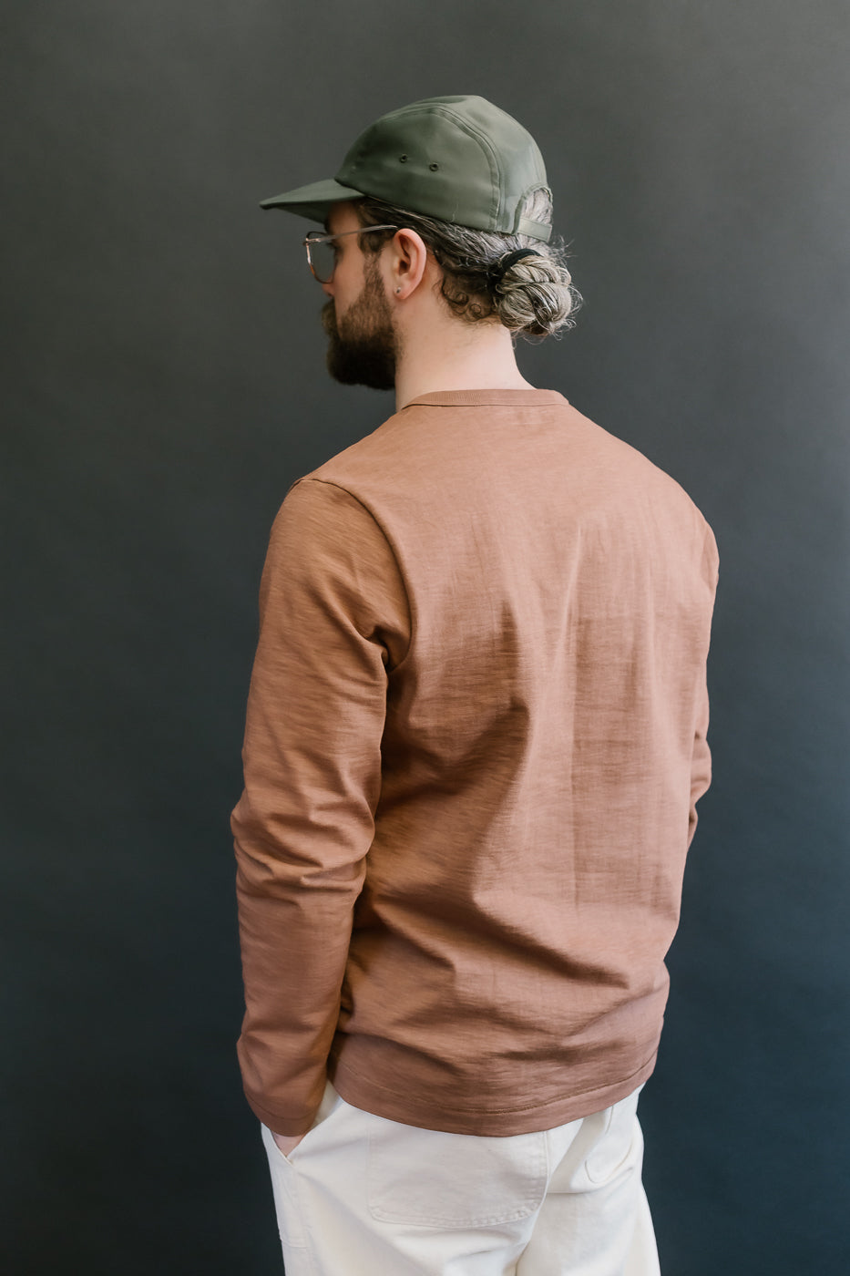 2S18.12 - 10.7oz Loopwheeled Heavy LS T-Shirt Relaxed Fit - Nut