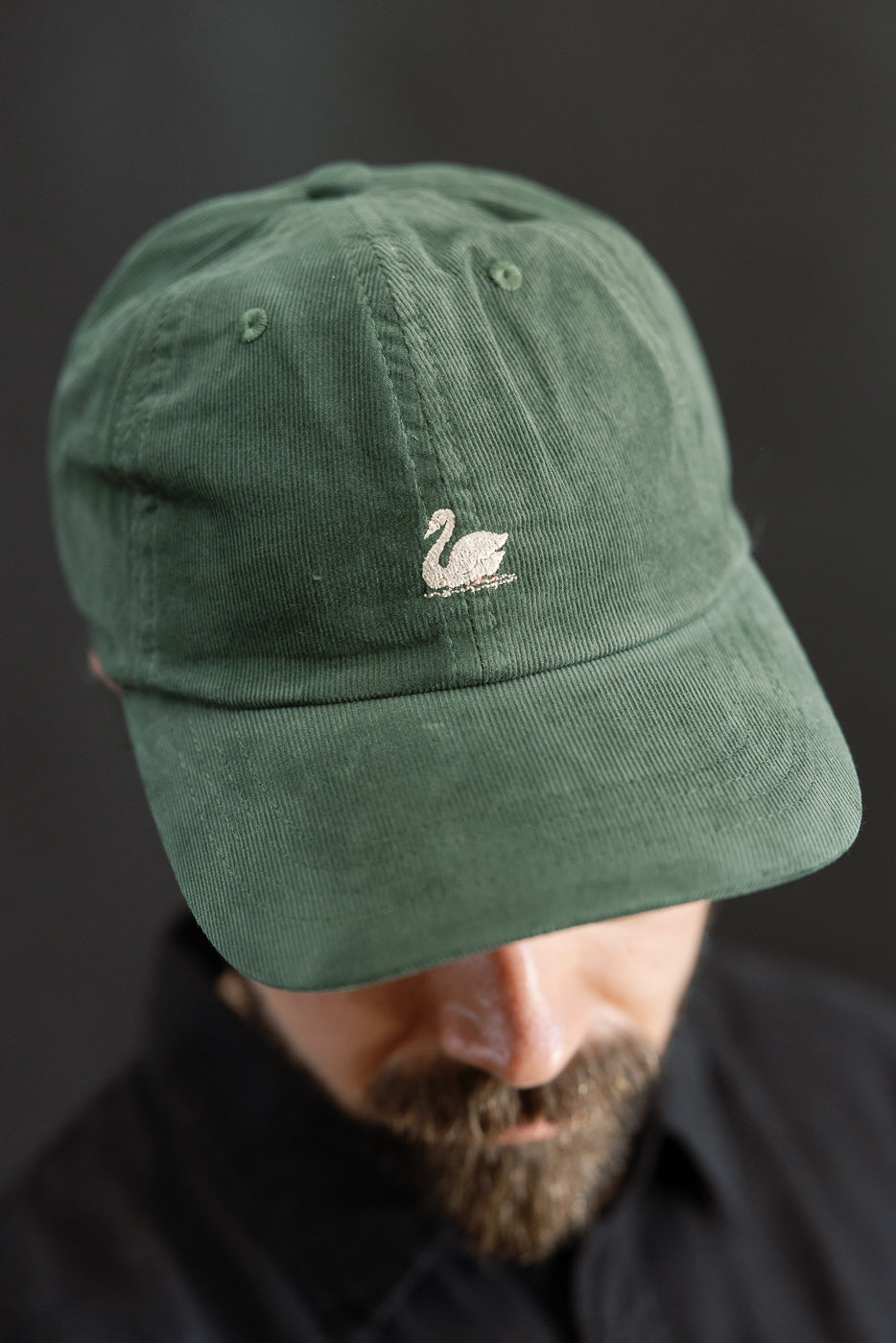 CAP01LC.401 - Swan Logo Cotton Corduroy Cap - Forest | Dant