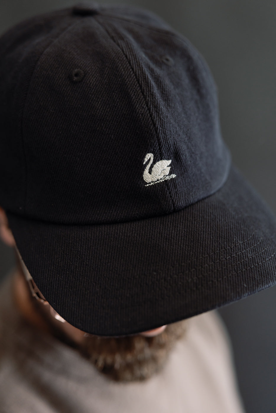 CAP01T.99 - Swan Logo Cotton Twill Cap - 99 Deep Black