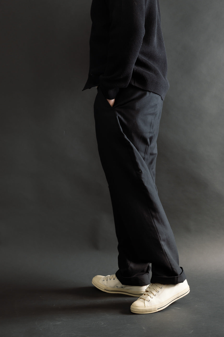 CHINO01WOCO.99 - 1920s Refined Wool-Cotton Worker Chino - Deep