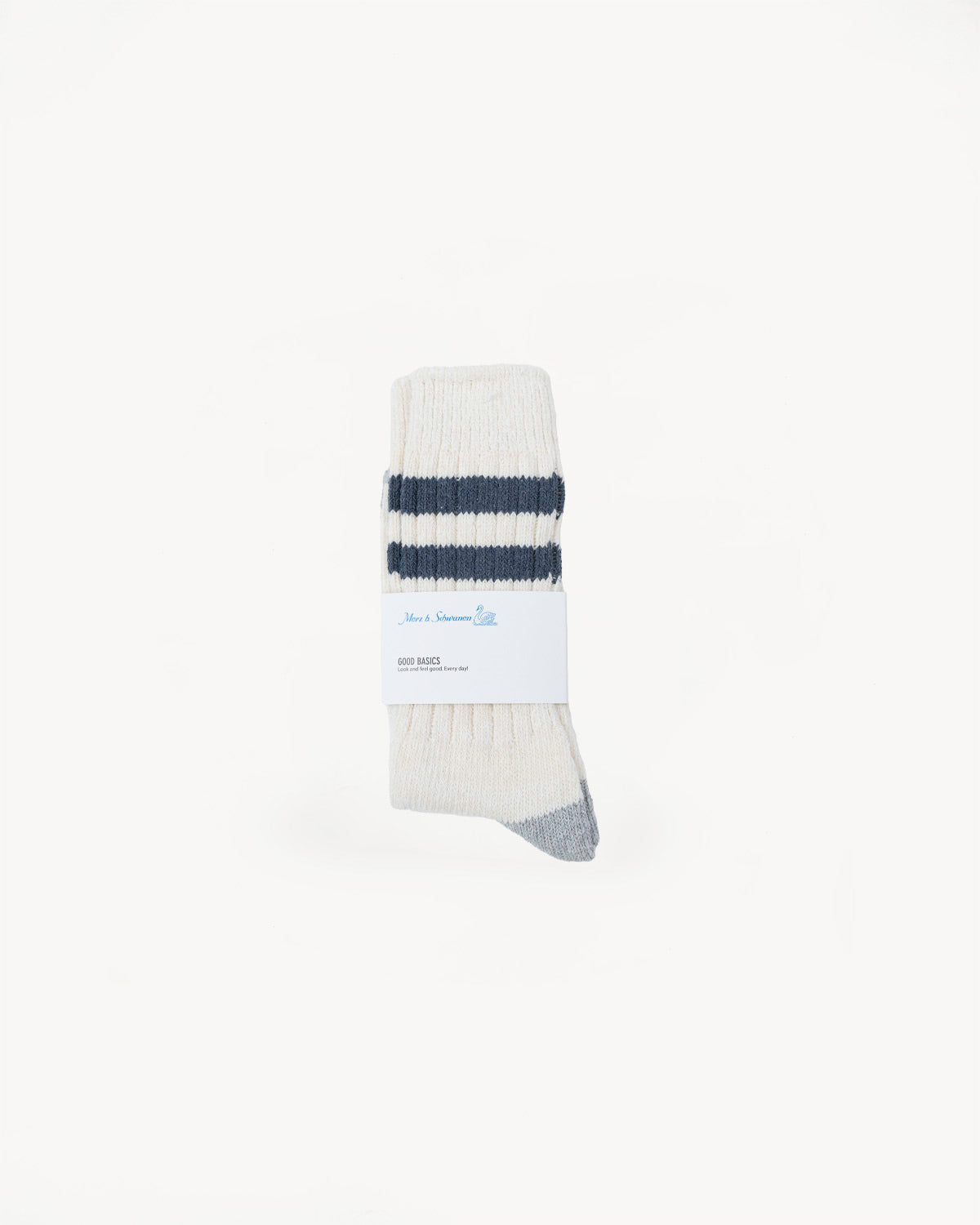 GS05.0265 - Striped Sock - Nature, Denim Blue
