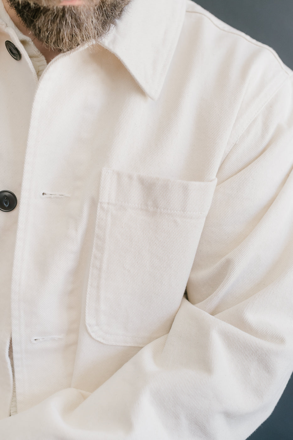 JKT05.02 - 11.2oz Organic Cotton Broken Twill Jacket - Nature