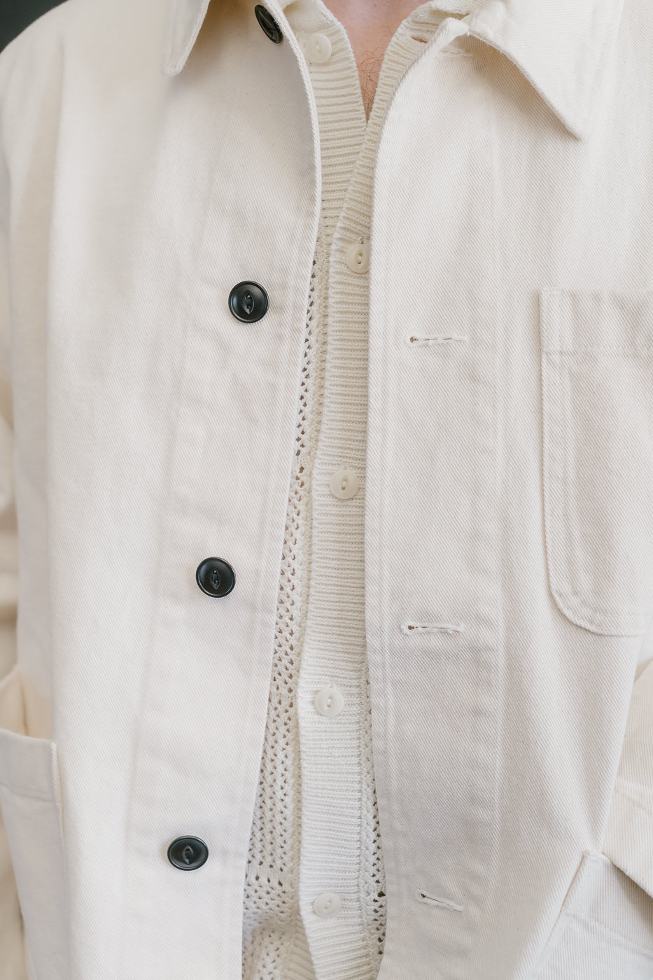 JKT05.02 - 11.2oz Organic Cotton Broken Twill Jacket - Nature