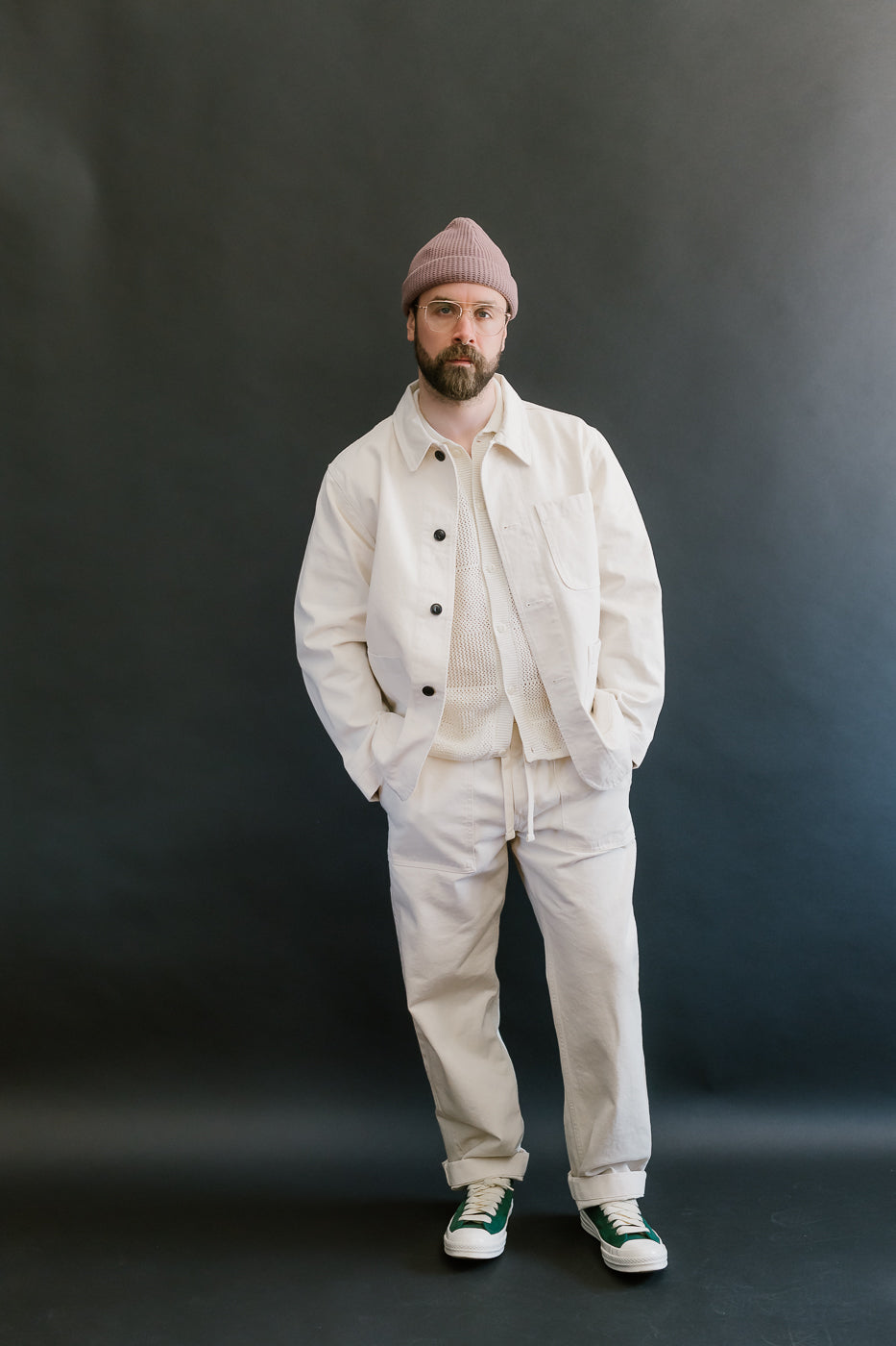 JKT05.02 - 11.2oz Organic Cotton Broken Twill Jacket - Nature