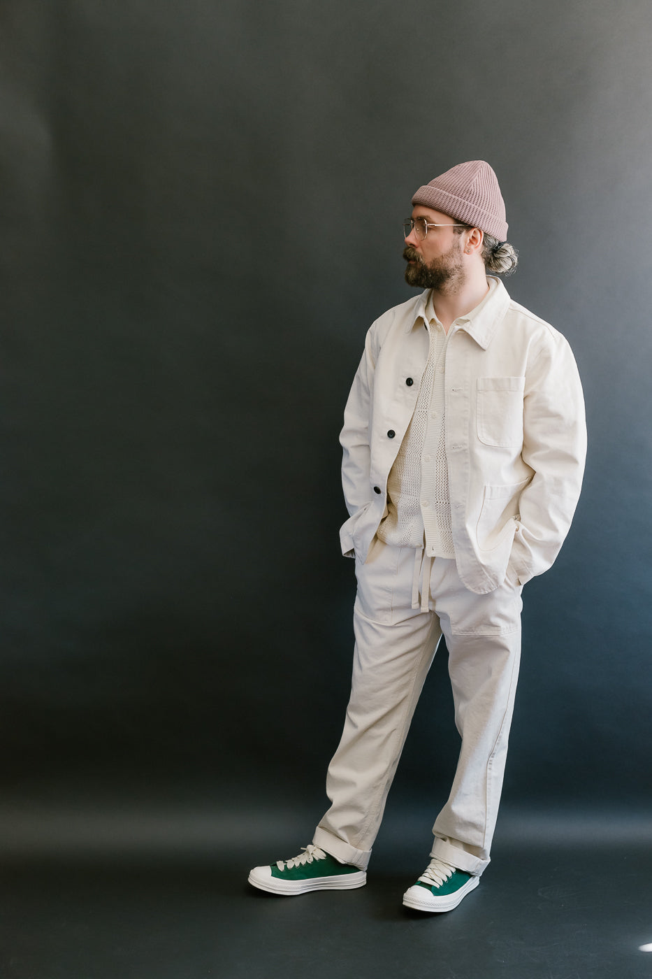 JKT05.02 - 11.2oz Organic Cotton Broken Twill Jacket - Nature