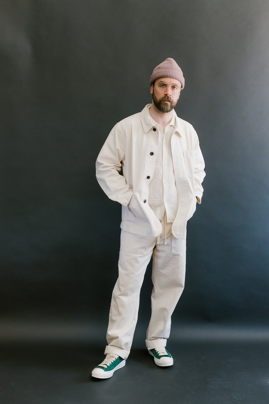 JKT05.02 - 11.2oz Organic Cotton Broken Twill Jacket - Nature
