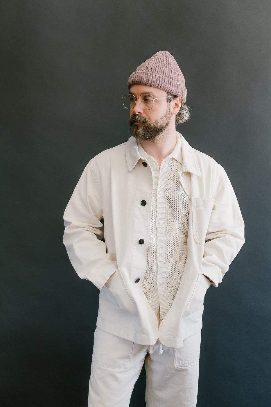 JKT05.02 - 11.2oz Organic Cotton Broken Twill Jacket - Nature