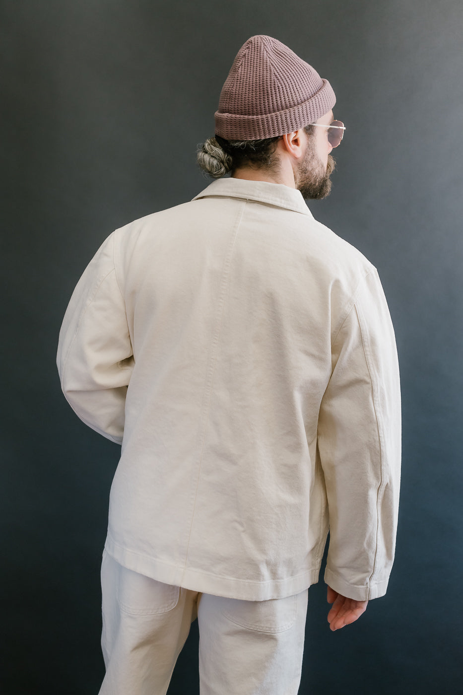 JKT05.02 - 11.2oz Organic Cotton Broken Twill Jacket - Nature