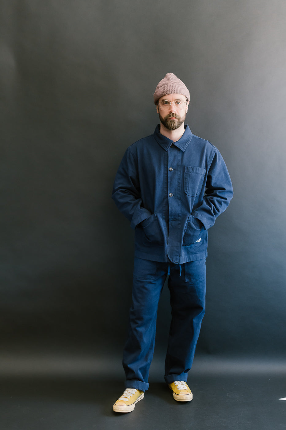 JKT05.66 - 11.2oz Organic Cotton Broken Twill Jacket - Ink Blue