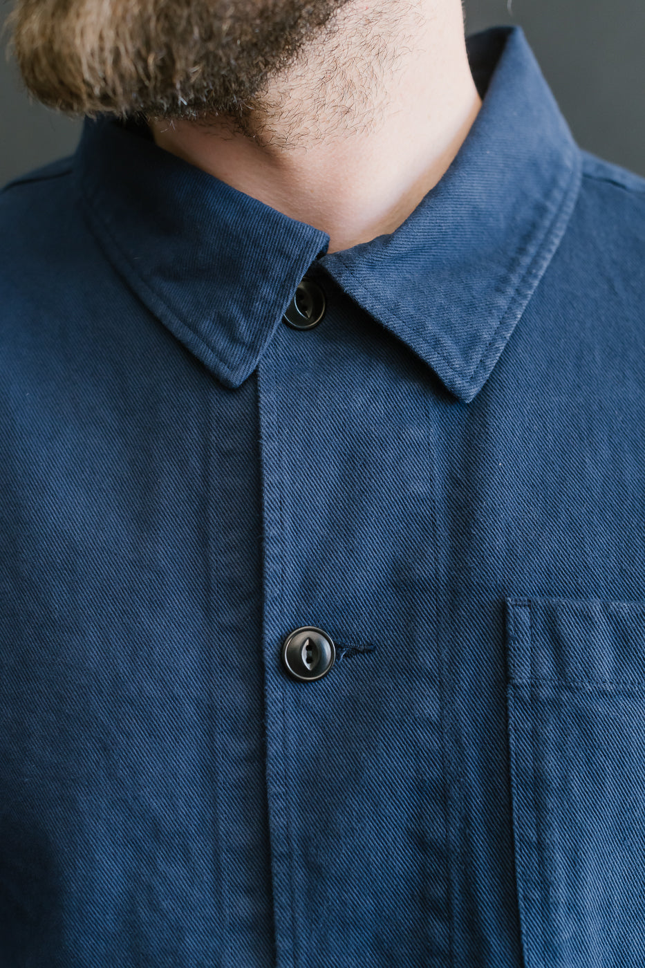 JKT05.66 - 11.2oz Organic Cotton Broken Twill Jacket - Ink Blue