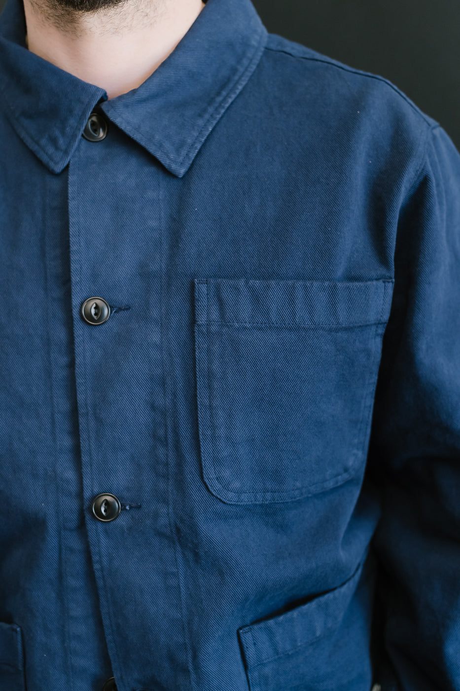 JKT05.66 - 11.2oz Organic Cotton Broken Twill Jacket - Ink Blue