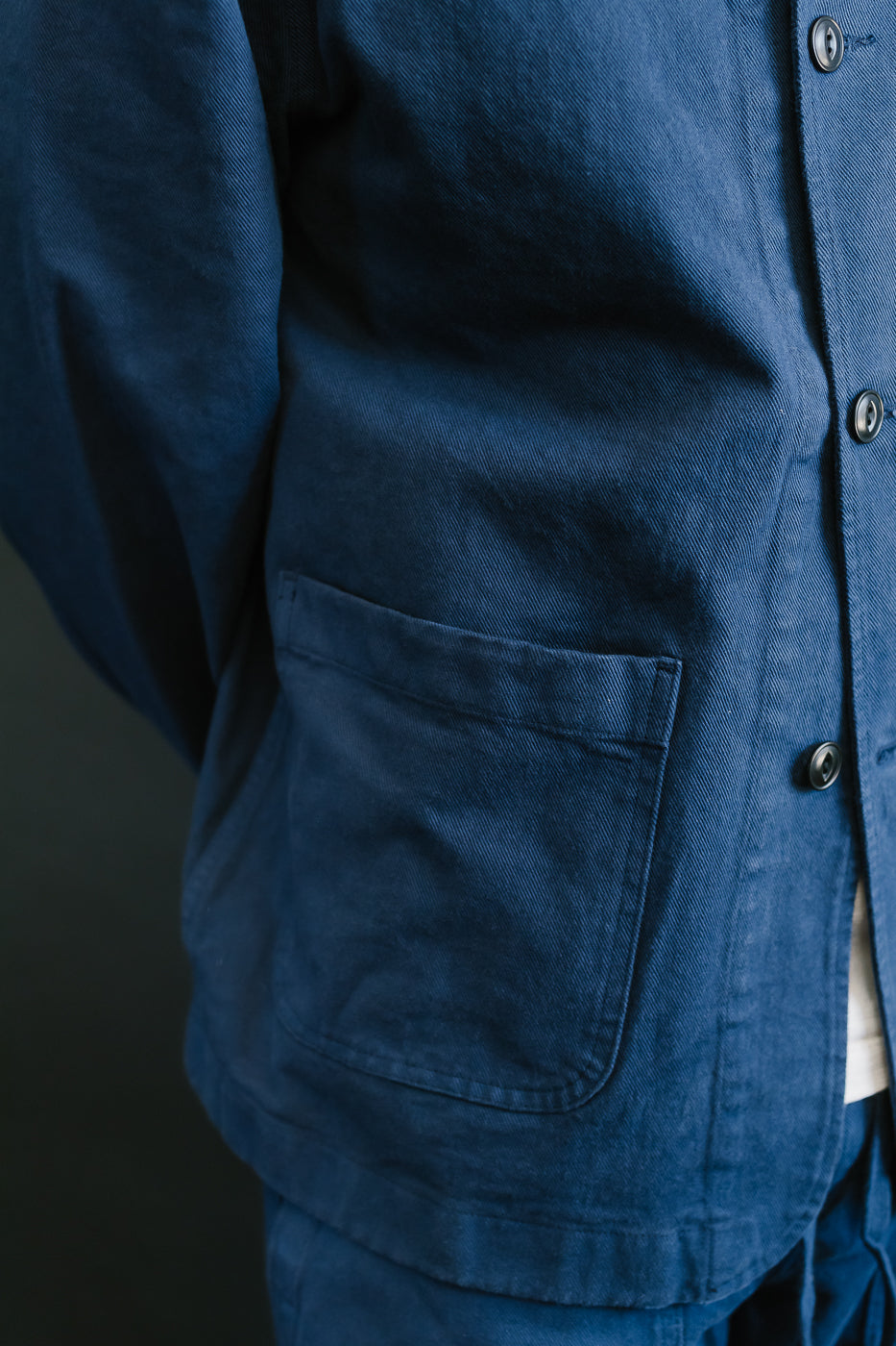 JKT05.66 - 11.2oz Organic Cotton Broken Twill Jacket - Ink Blue