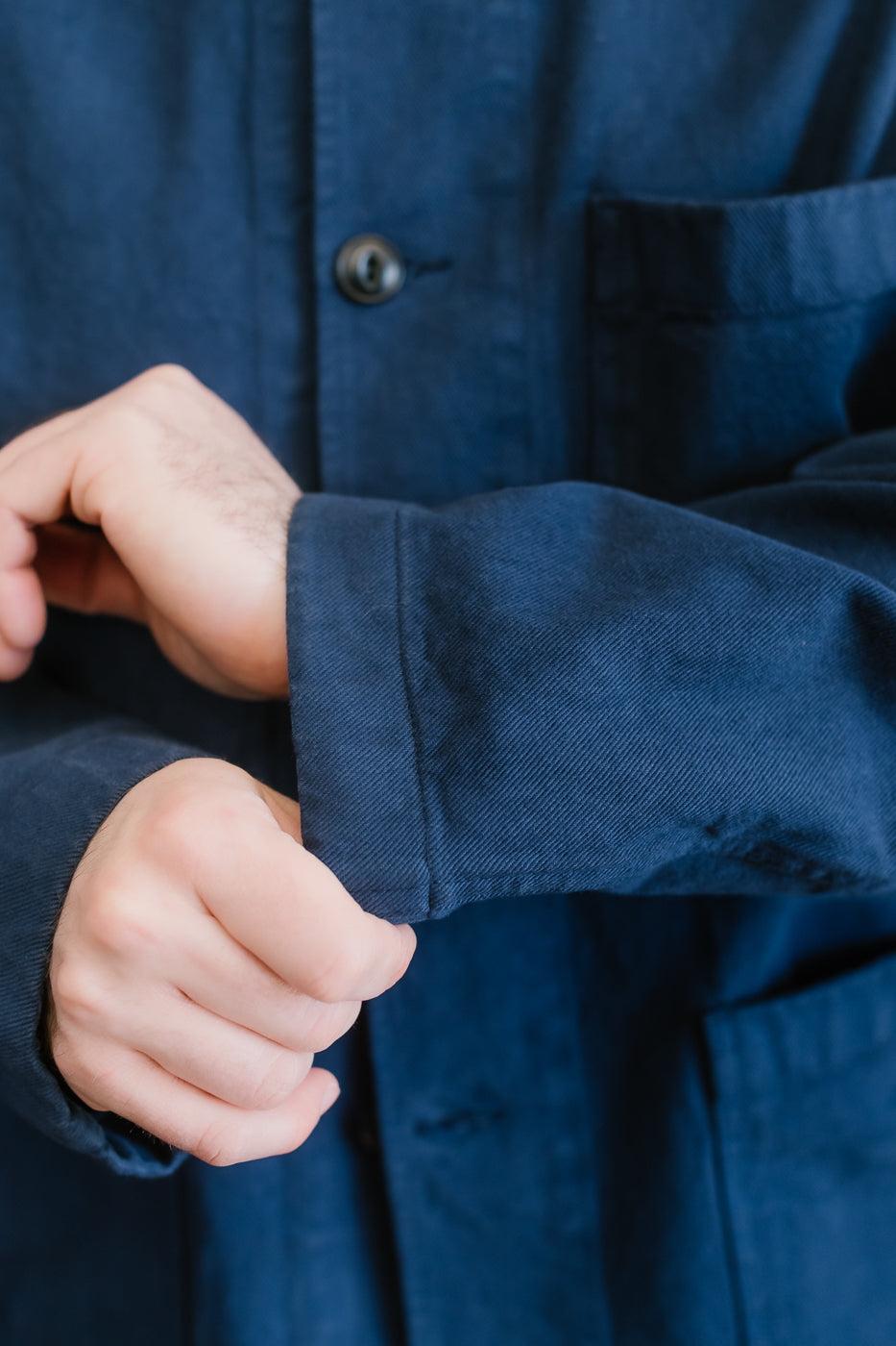 JKT05.66 - 11.2oz Organic Cotton Broken Twill Jacket - Ink Blue