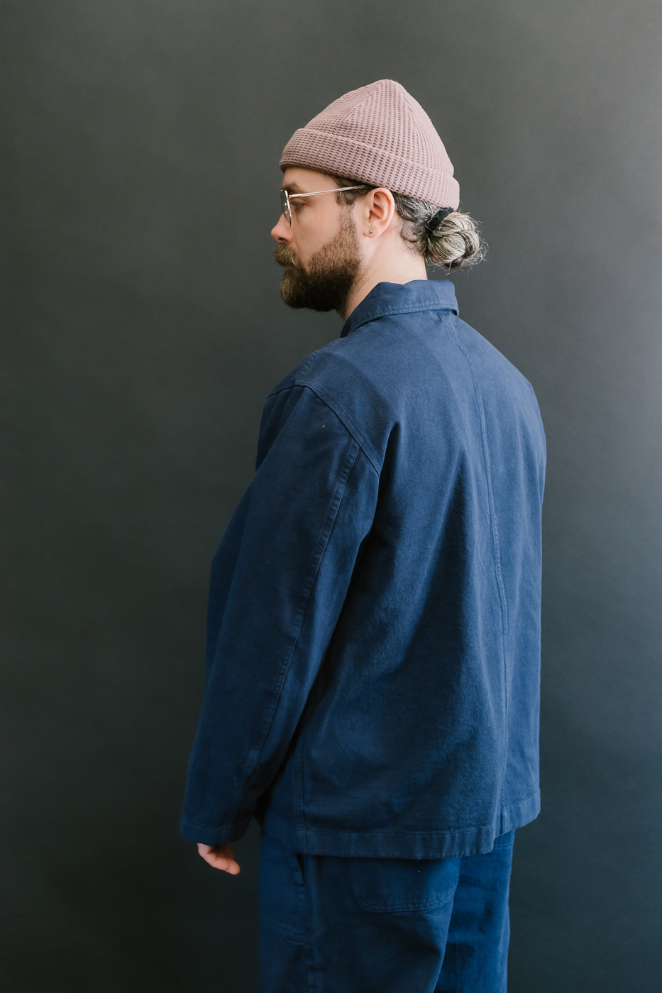 JKT05.66 - 11.2oz Organic Cotton Broken Twill Jacket - Ink Blue