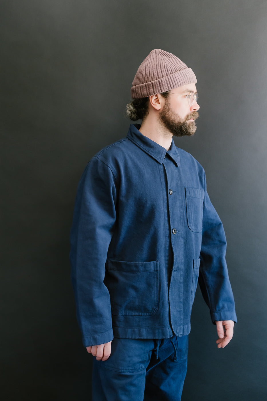 JKT05.66 - 11.2oz Organic Cotton Broken Twill Jacket - Ink Blue