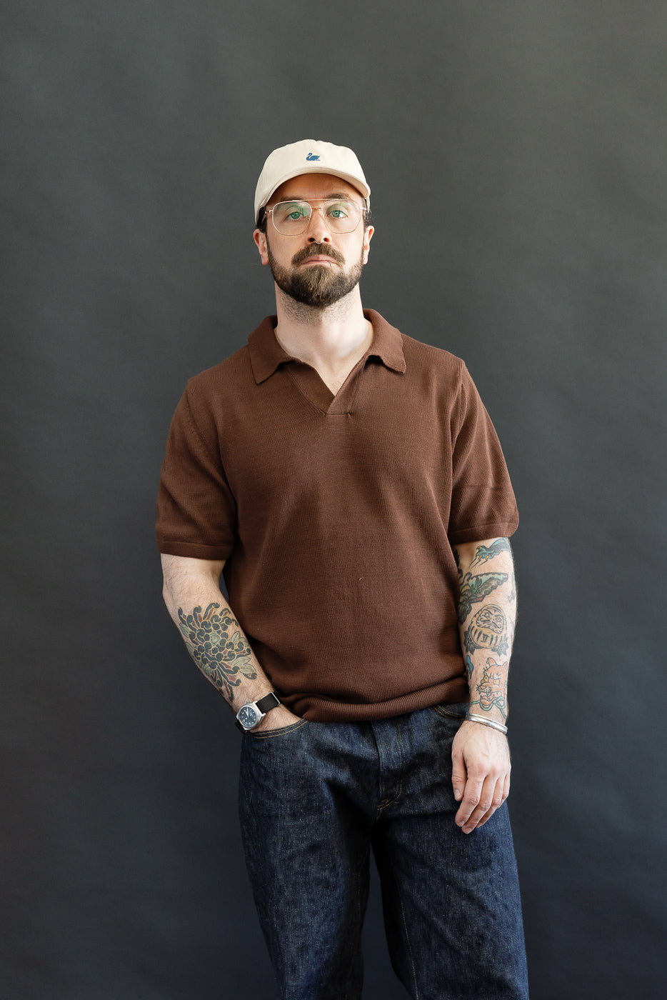 KNITPOLO02.192.7 - Cotton Short Sleeve Polo Shirt, All Plant Based