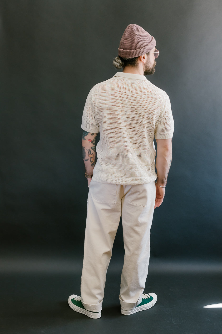 KNITSHIRT01.02 - Organic Cotton Crochet Shirt - Nature