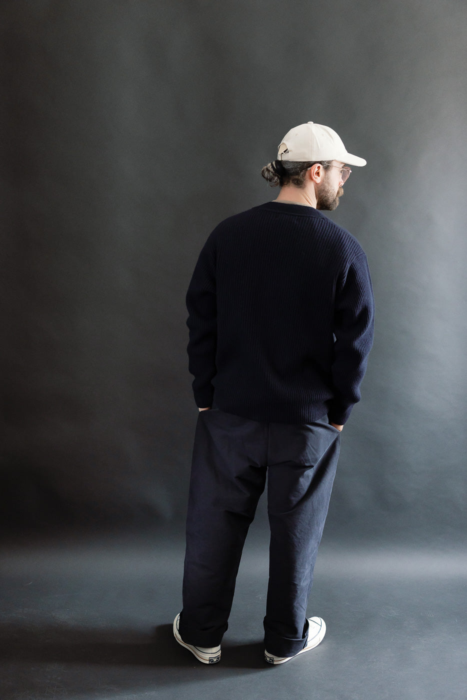 LOCG02.51 - Merino Wool Cashmere Cardigan - Navy | Dant