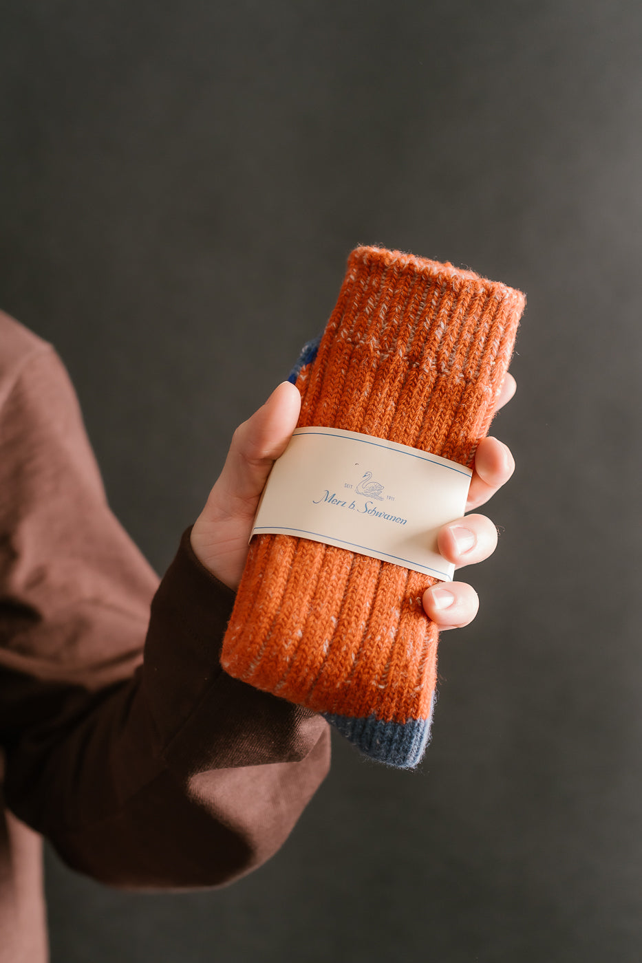 MW72.32902 - Extra Fine Merino Wool Socks - Pumpkin, Nature Melange | Dant