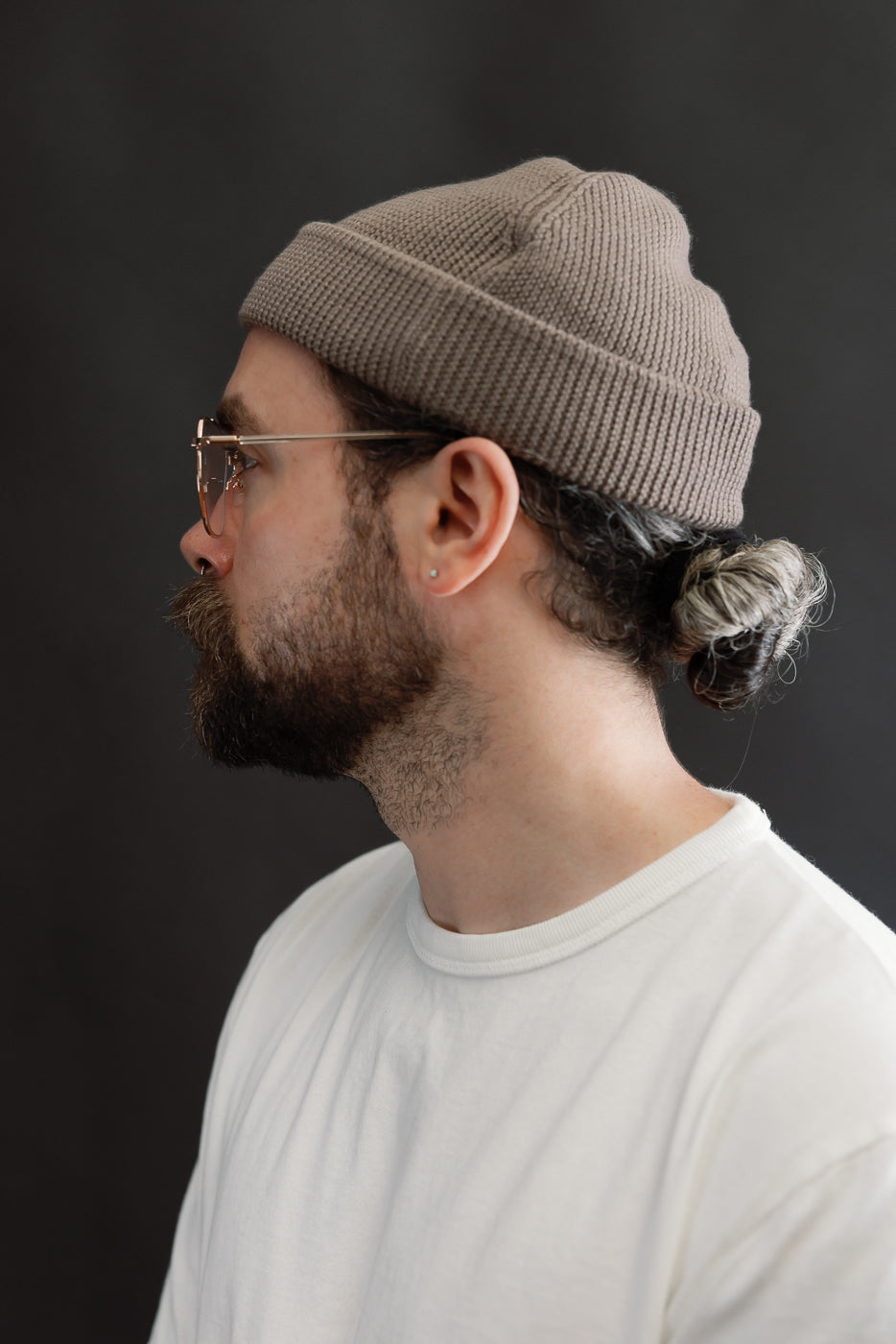 MWBN05.06 - Ribbed Structure Watch Cap Merino Wool - Grain