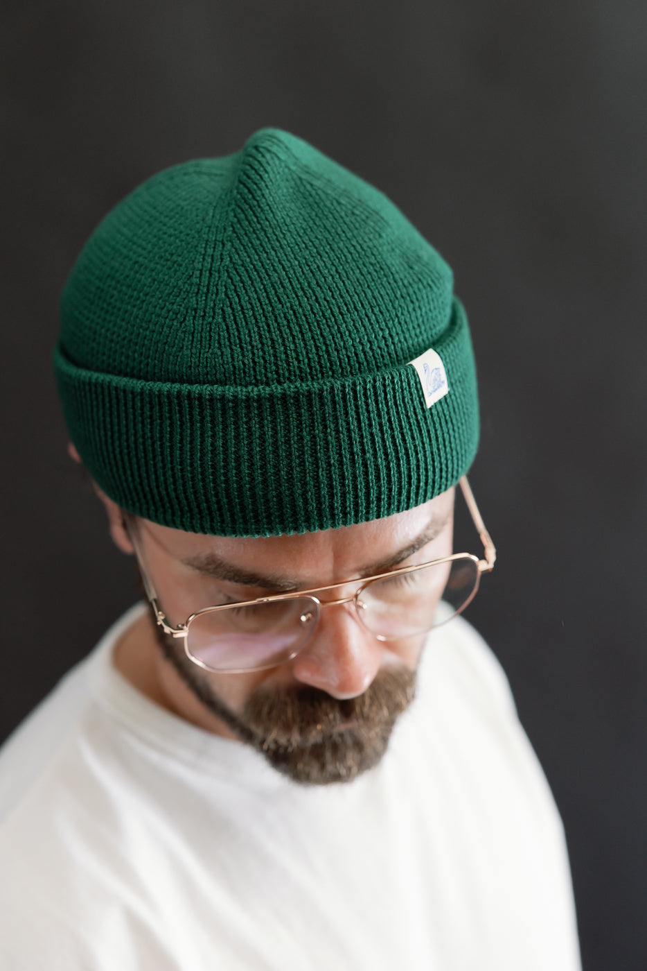 MWBN05.405 - Ribbed Structure Watch Cap Merino Wool - Moss Green