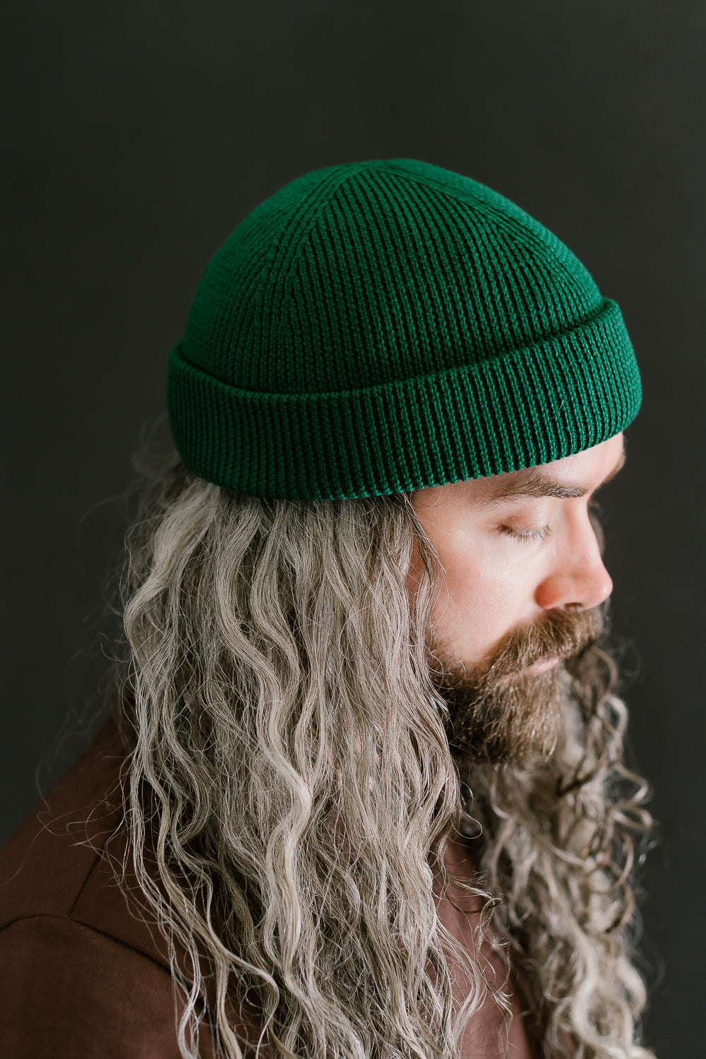 MWBN05.405 - Ribbed Structure Watch Cap Merino Wool - Moss