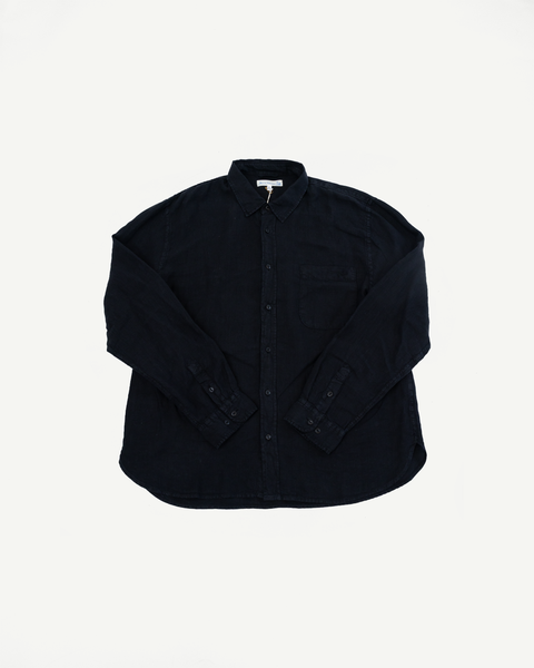 SHIRT20LI.99 - Organic Linen Long Sleeve Shirt - Black | Dant