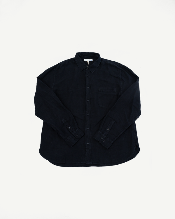 SHIRT20LI.99 - Organic Linen Long Sleeve Shirt - Black | Dant