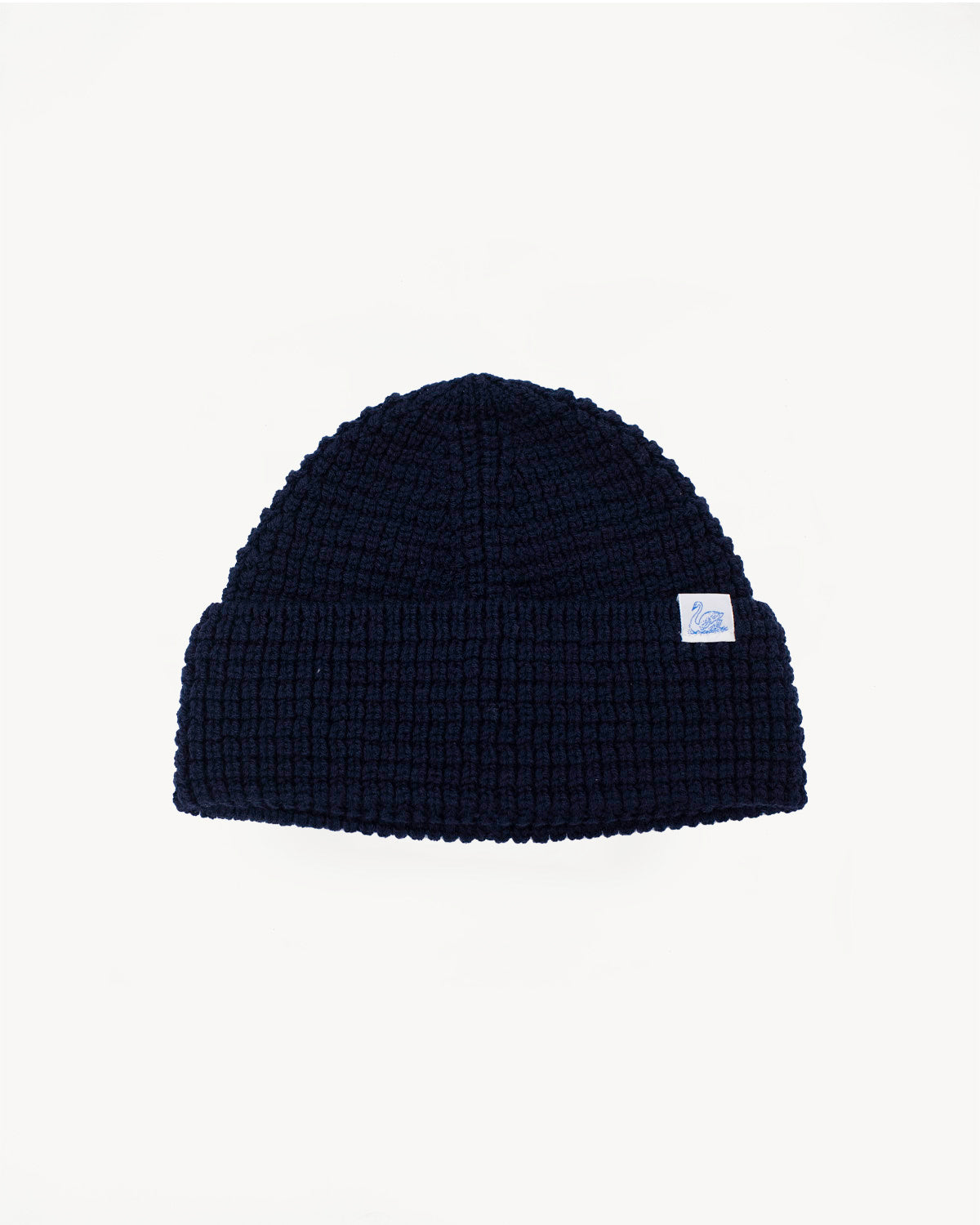 MWBN06.51 - Waffle Structure Sturdy Beanie Merino Wool - Dark Navy