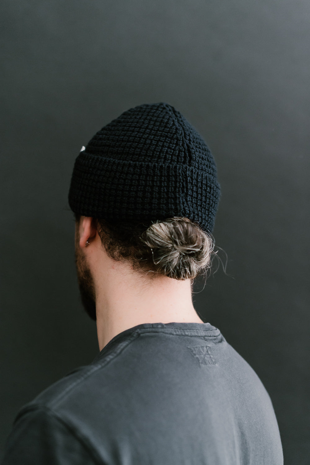 MWBN06.51 - Waffle Structure Sturdy Beanie Merino Wool - Dark Navy