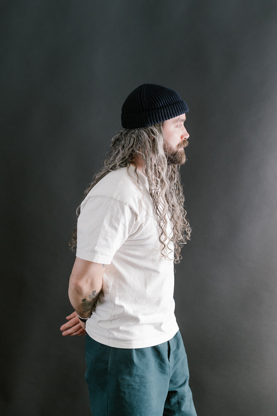 MWBN02.51 - Ribbed Structure Sturdy Beanie Merino Wool - Deep Navy