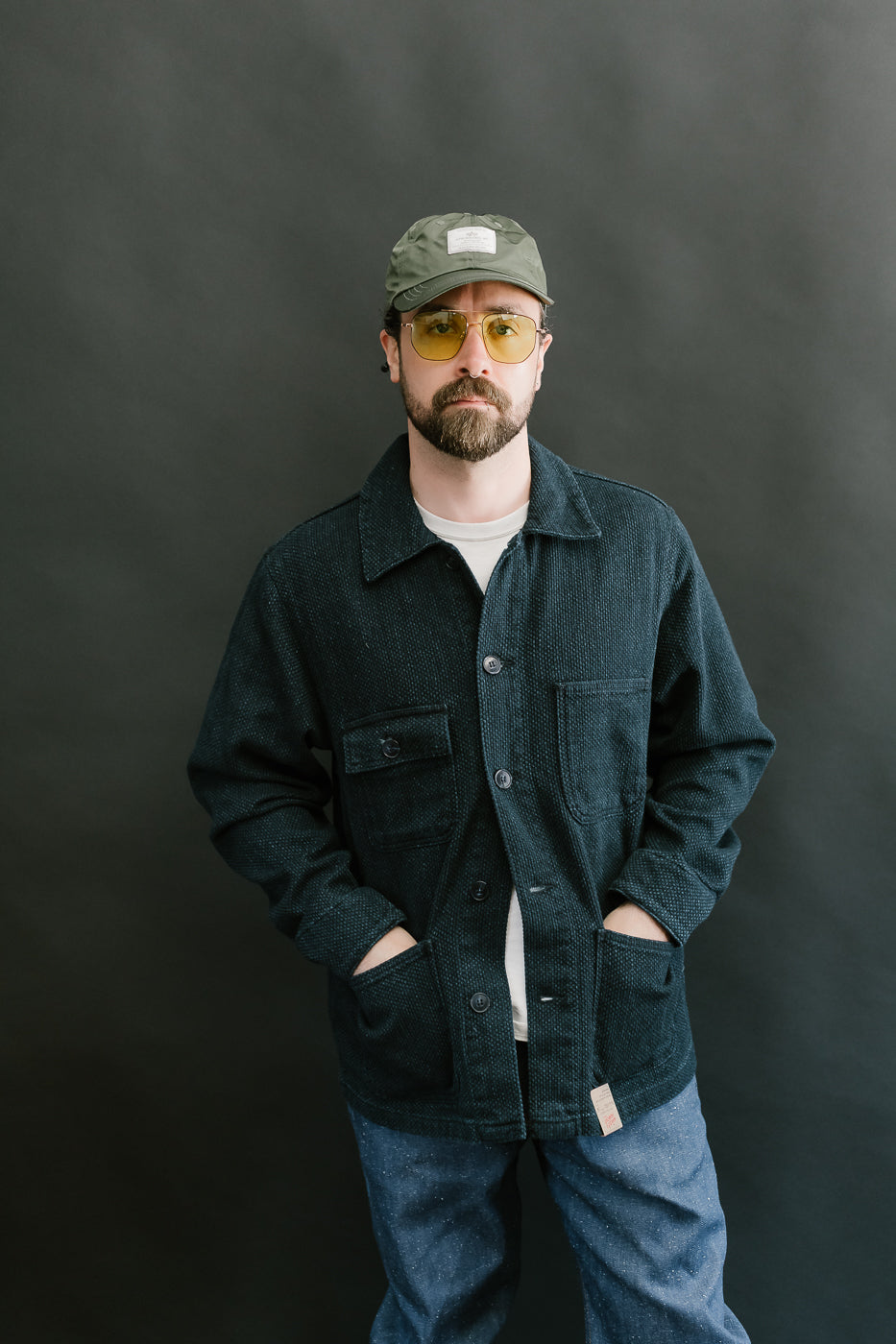 12.5oz - Indigo Sashiko - Chore Coat