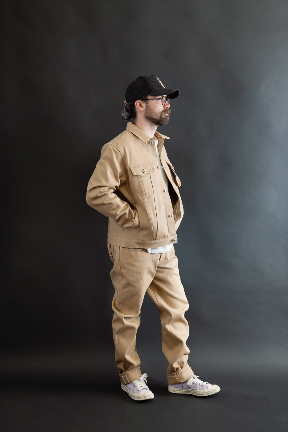 Fox fiber ベージュ デニムジャケット サイズ40 13oz - Brown Fox Selvedge - Denim Jacket | Dant
