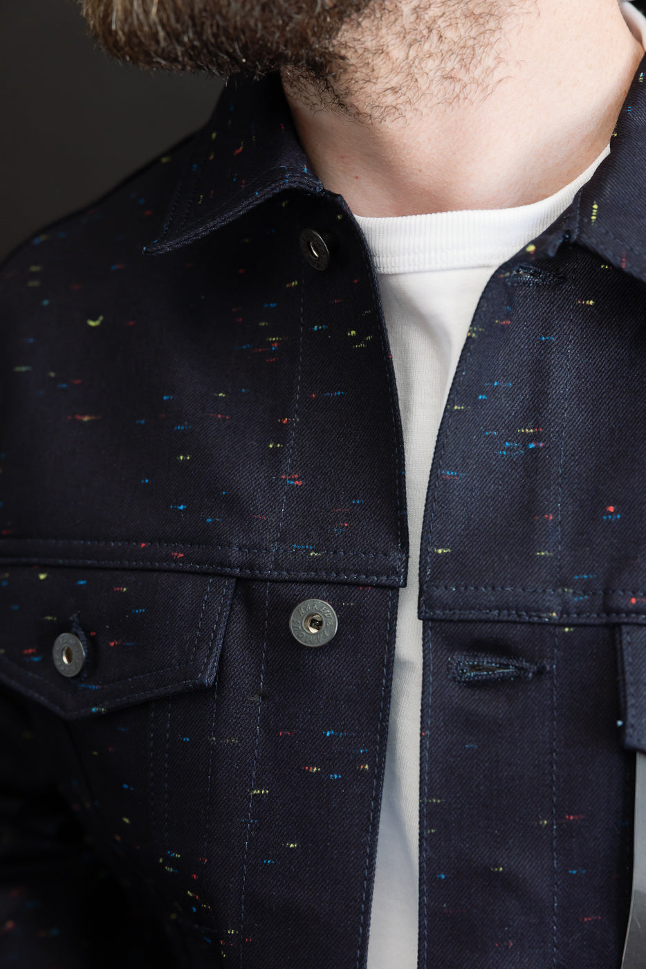 Close-up of a male model (5'9