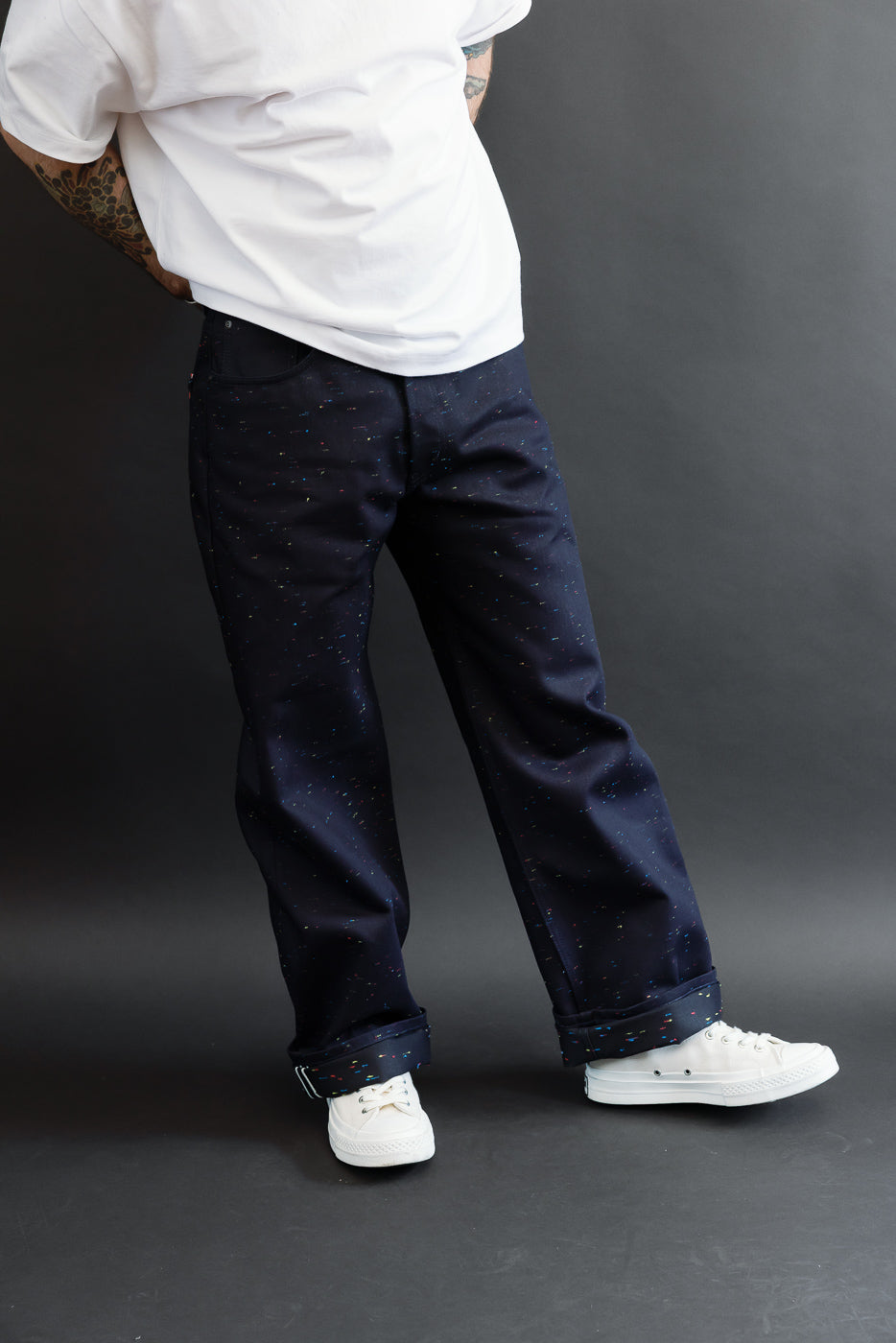 Full body side view of a 5'9