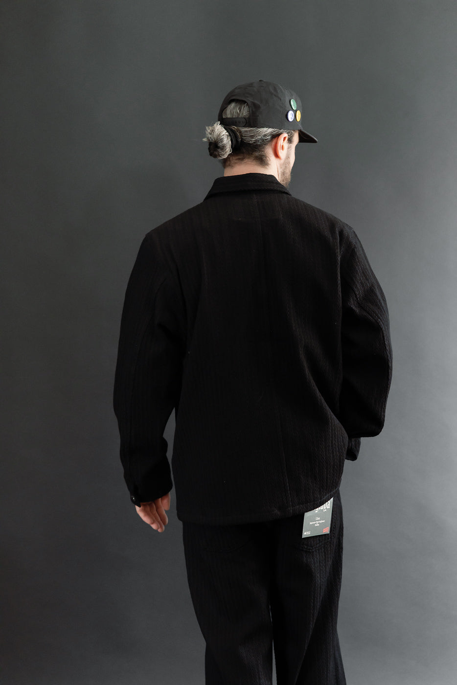 Full body back view of a 5'9
