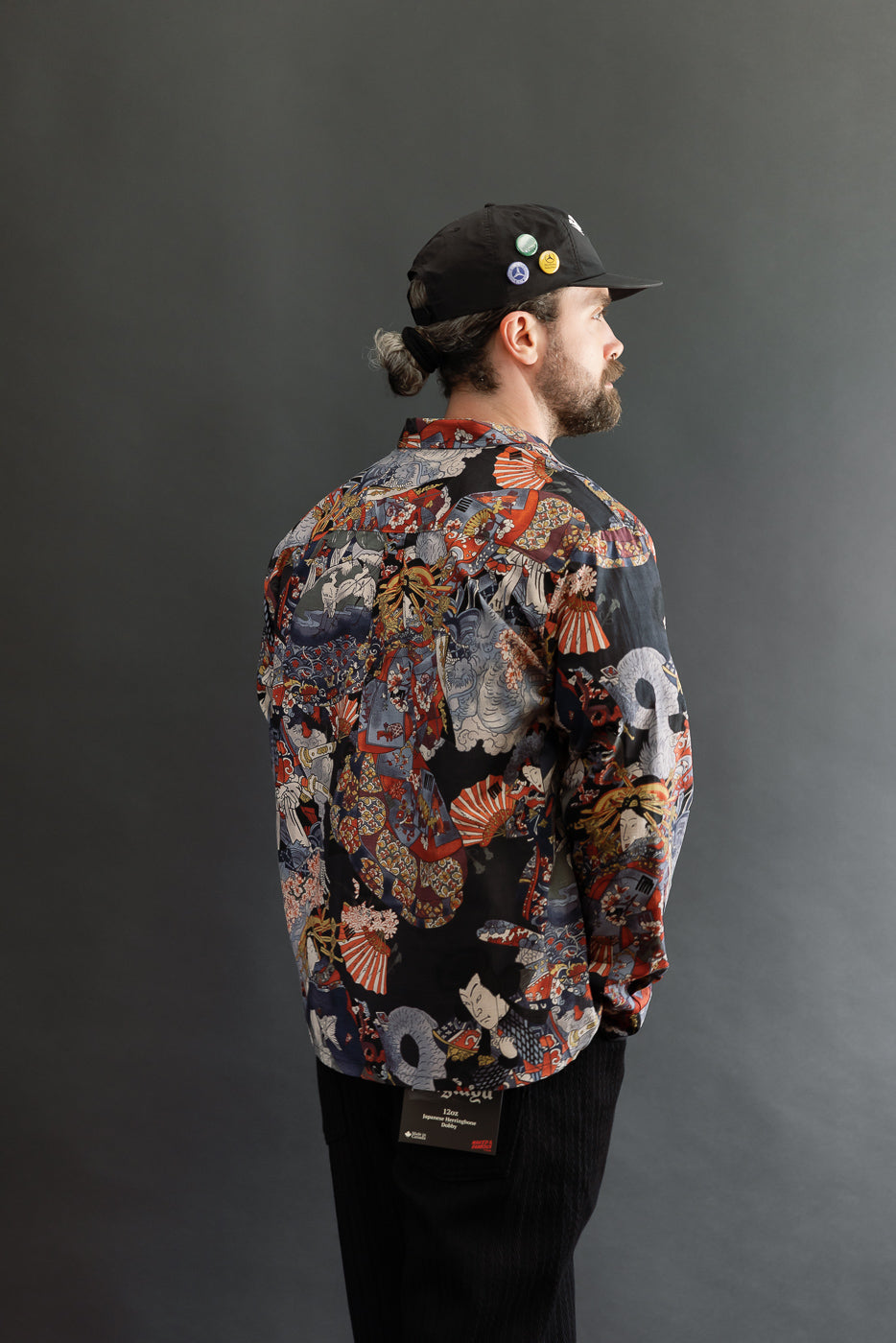 Back view, full body of a 5'9