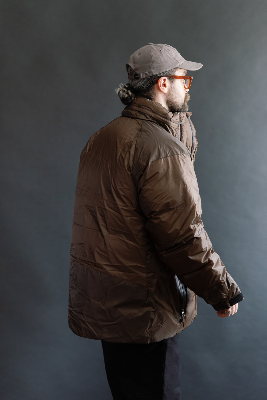 Aurora Light Down Stand Collar Jacket Mikami - Brown | Dant