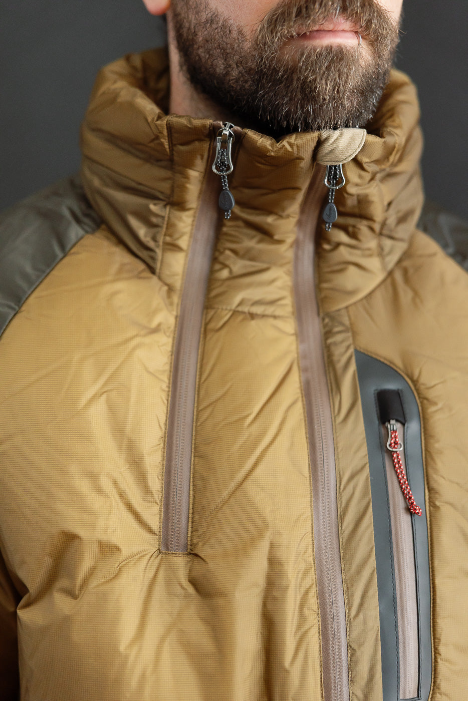 Aurora Light Down Stand Collar Jacket Mikami - Coyote