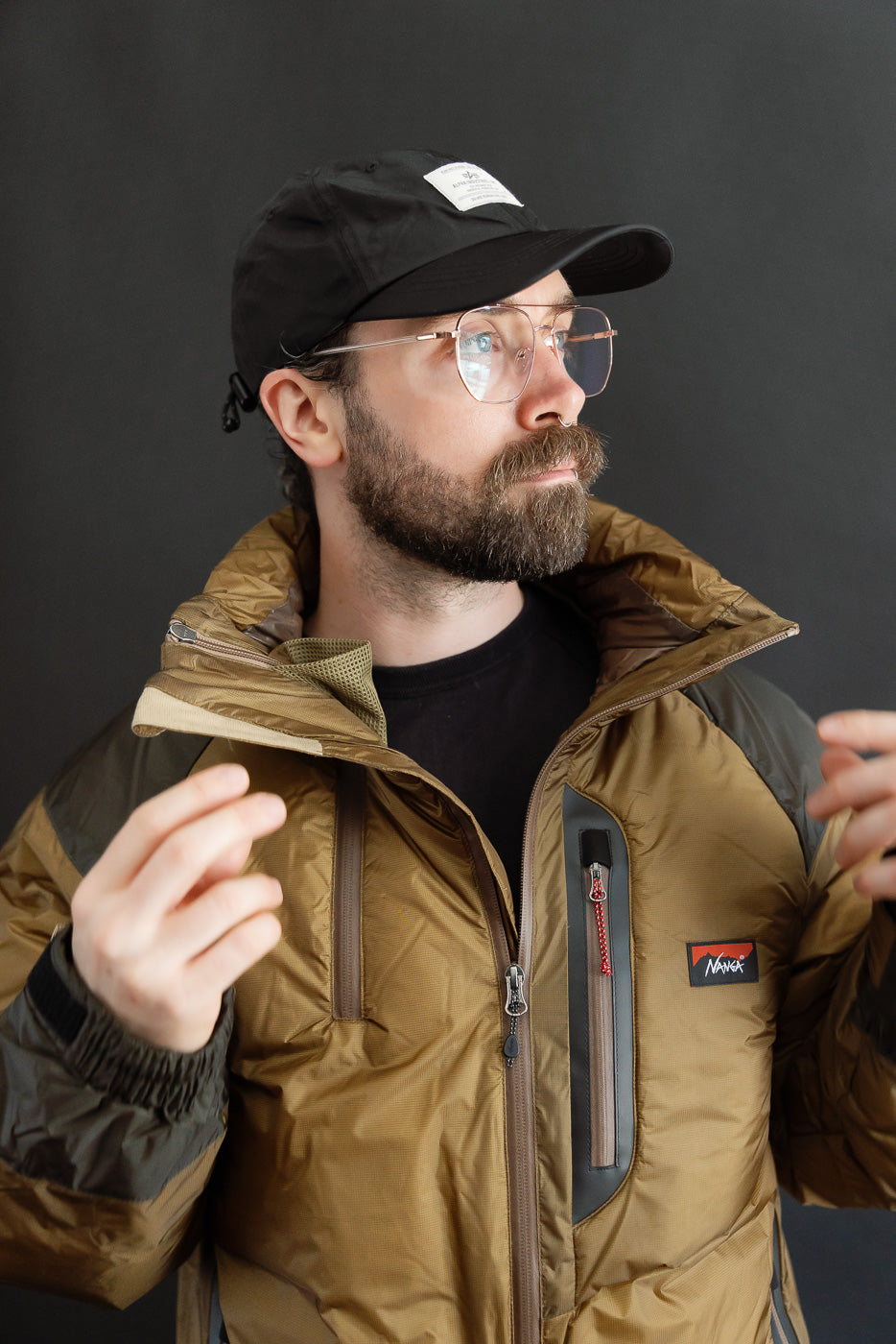 Aurora Light Down Stand Collar Jacket Mikami - Coyote