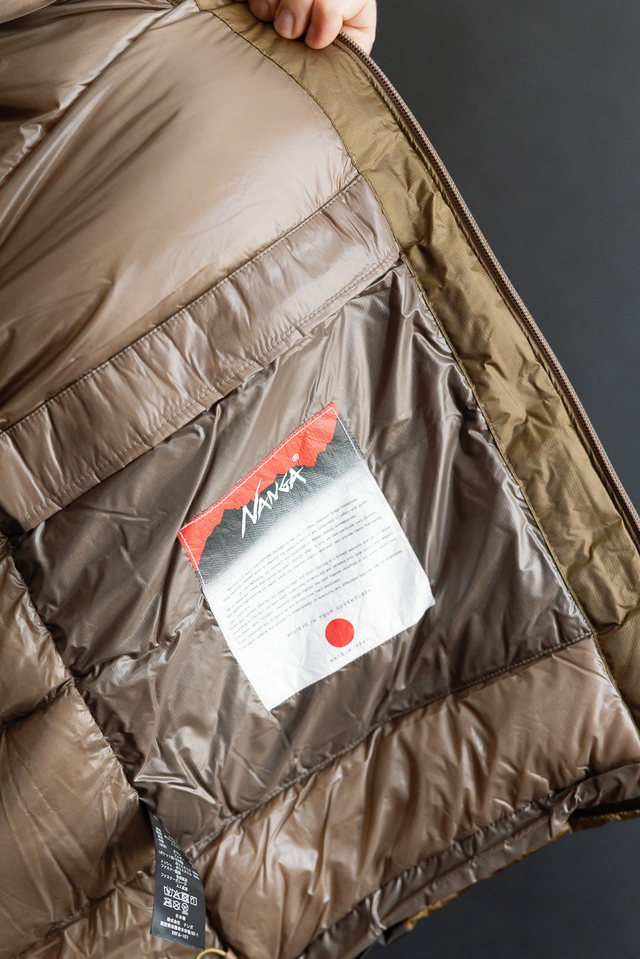 Aurora Light Down Stand Collar Jacket Mikami - Coyote