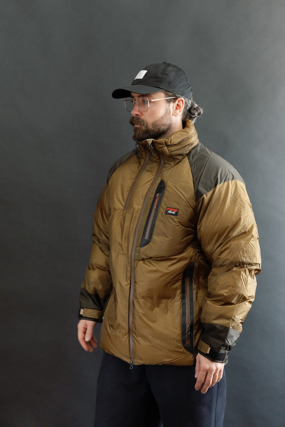 Aurora Light Down Stand Collar Jacket Mikami - Coyote