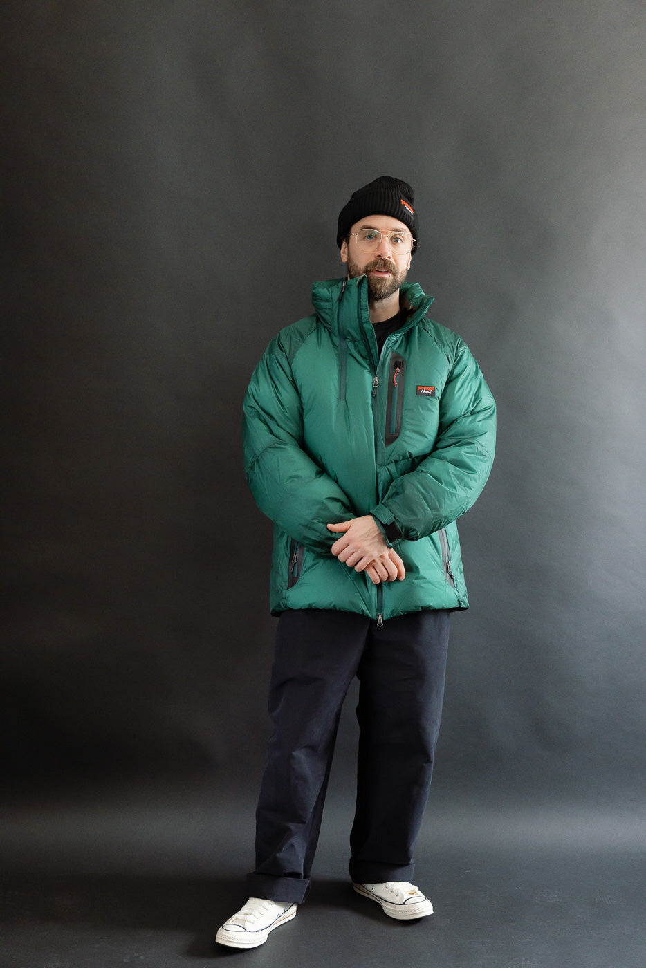 Aurora Light Down Stand Collar Jacket Mikami - Green