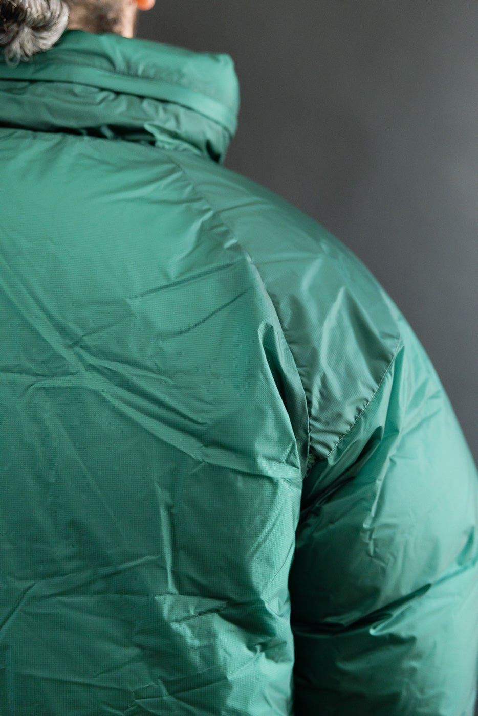 Aurora Light Down Stand Collar Jacket Mikami - Green